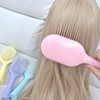 Round Pastel Fine-Toothed Hairbrush Hairbrush Blue 3ea