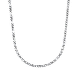 Amor 9039166 Unisex Stainless Steel Necklace 50 cm Silver Comes in Jewellery Gift Box, Stainless Steel, No Gemstone