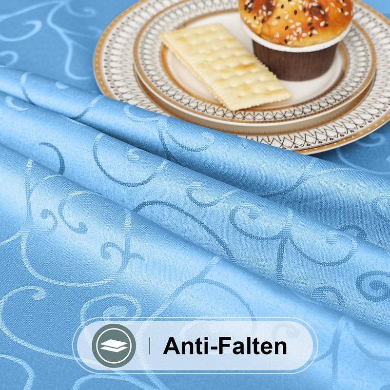 Homaxy Table Cloth Rectangular 140x240 cm, Washable Polyester Jacquard Tablecloth,