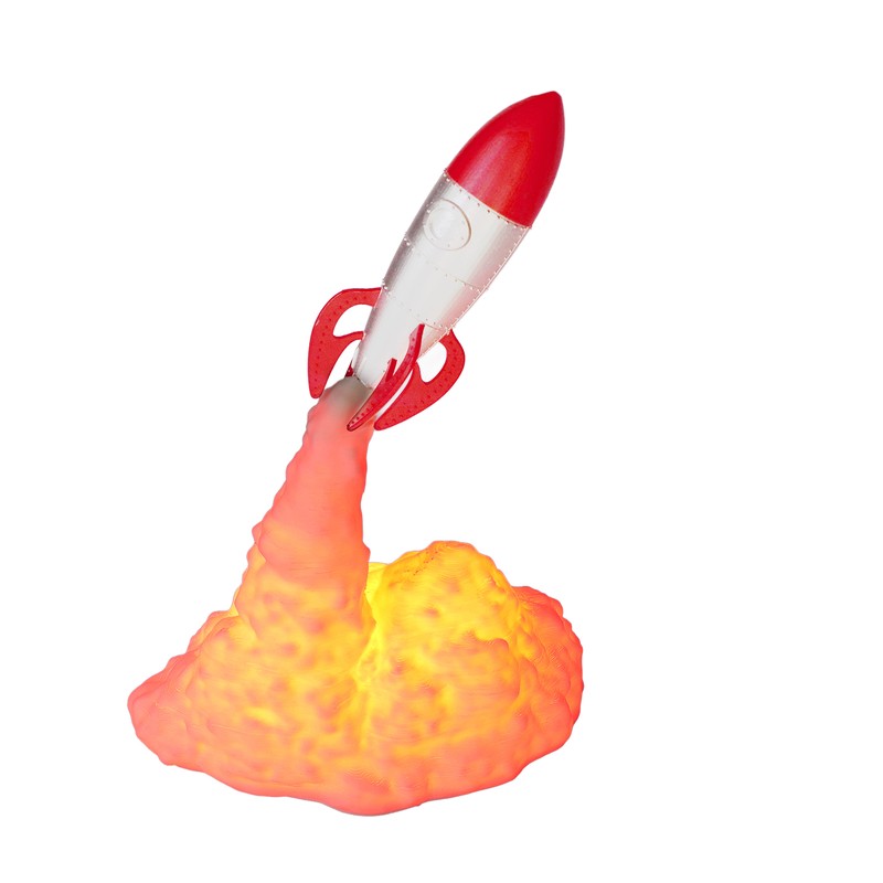 3D Printing Rocket Lamp Innovative Bedside Table Light USB Charging