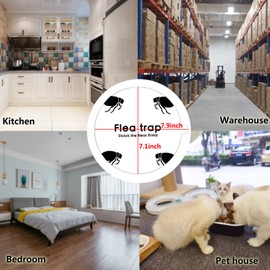 Kopests Flea Trap Replacements Glue Discs,Indoor Flea Trap Sticky Board,Natural Odorless Non-Poisonous Insect Traps Best Pest Control for Home (Flea Trap Refills10 Pcs)