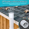 PVC Vent Cap, Termination Cap with Stainless Steel Screen for