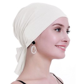 osvyo Chemo - Pañuelo para la cabeza para mujer, caída del cabello, turbantes sin cordones para el cáncer, embalaje sellado, Dólar de arena ligera natural., Talla única