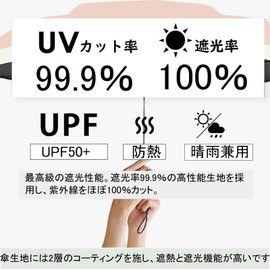 Tanosimi Ultra Lightweight Sun Umbrella UV Protection Folding Umbrella, Pink