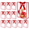 Sel Natural 12 Pcs Clear Gift Bags with Handles 7.1"x10.2"x3.2"