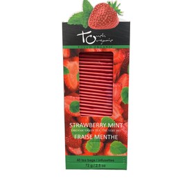 Touch Organic STRAWBERRY MINT GREEN Tea Bags, 40 Bags, 2.5 oz