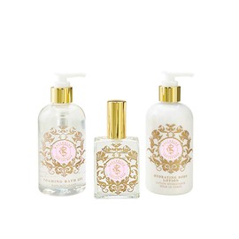 Shelley Kyle Ballerine Complete Gift Set, Includes Hydrating Body Lotion, Foaming Bath Gel, And Perfume, Packaged in Beautiful Cream and Gold Gift Box with Ribbon