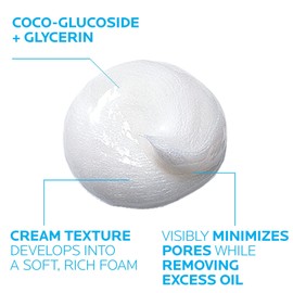 La Roche-Posay Effaclar Deep Cleansing Foaming Facial Cleanser, Cream Cleanser & Daily Face Wash for Oily Skin & Acne Prone Skin to Minimize Look of Pores