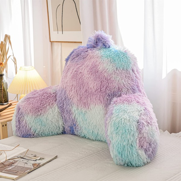 A Nice Night Faux Fur Reading Pillow Bed Wedge Large