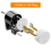 3PACK 90 Degree USA Canada Male Nema 5-15P 3 Pole