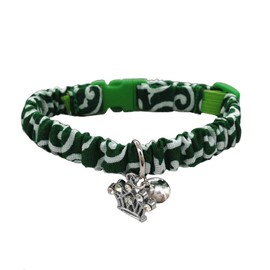 THAIN Collar, Cat Collar, Arabesque Pattern, Cat Collar, Safety, Cat Collar, Arabesque, Buckle Type, Cat Collar, Tin, Cat Collar, Cute, Cat Collar, Safety, Rubber, Stylish, Pet Collar, Green