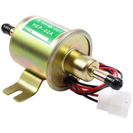 SOLLON SOLLON Electric Fuel Pump 12V Universal Low Pressure 12 Volt Transfer Inline Fuel Pump for Lawn Mower Carburetor Gas Diesel Engine 2.5-4psi HEP-02A