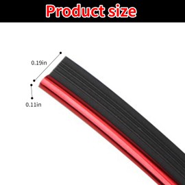 33 Ft Car Interior Moulding Trim Strips Universal Auto Gap Fillers Including Installing Tool Car Electroplating Decoration Styling Door Dashboard Flexible Strip (Red)