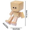 Shaking Wooden Man Figurine, Handmade Feet Shaking Wooden Car Ornament