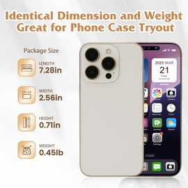 Dummy Fake Phone Model, Looks Like The Real Phone Compatible with Phone 16 Pro max, for Cell Phone Store Display or Send a Toy Phone 16 Promax for Kids (Gold Rainbow)