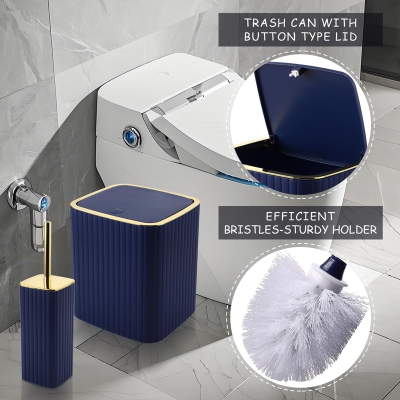 XLHOMO Bathroom Accessories Set - Gorgeous Bathroom Set, 10PC Navy
