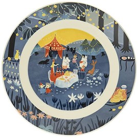 Yamaka Shoten MOOMIN MM3203-330 "Luonto" Plate, Plate, 7.7 inches (19.5 cm), Parties, Microwavable, Moomin Goods, Scandinavia, Mother's Day, Gift, Tableware, Gift, Wedding Gift, Made in Japan