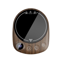 MXMZHXU Electric Coffee Warmer Cup Warmer 4 Adjustable Temperatures Coffee Warmer from 55°C to 85°C, Coffee Cup Warmer with 1-12H Timer Function for Coffee Tea Milk (Wood Grain)