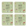 English Tableware Co. Bee Happy Set of 4 Coasters