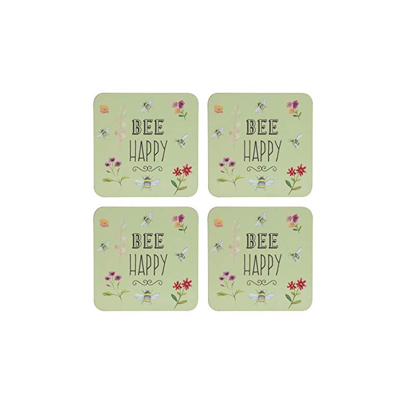 English Tableware Co. Bee Happy Set of 4 Coasters