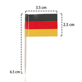 DELIGHTBOX Germany Flag Toothpicks - Package of 100