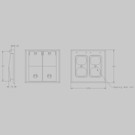 Mulberry Weatherproof 2 Gang 2 Dup. Cover for Wet Locations  Metal White #30458