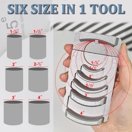 2 Pack deburring Tool for Plastic Pipe, PVC Chamfer Tool for Six Pipe Sizes: 1-1/4-Inch to 4-Inch, PVC Pipe deburring Tool