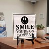 Smile You're On Camera 5"x 5" Square Table Sign With