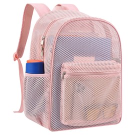 USPECLARE Heavy Duty Semi-Transparent Mesh Backpack，See Through College Student Backpack