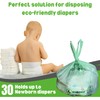ECOBEWUS 2.6 Gallon 100% Compostable Bags Handle Tie (110 Bags)