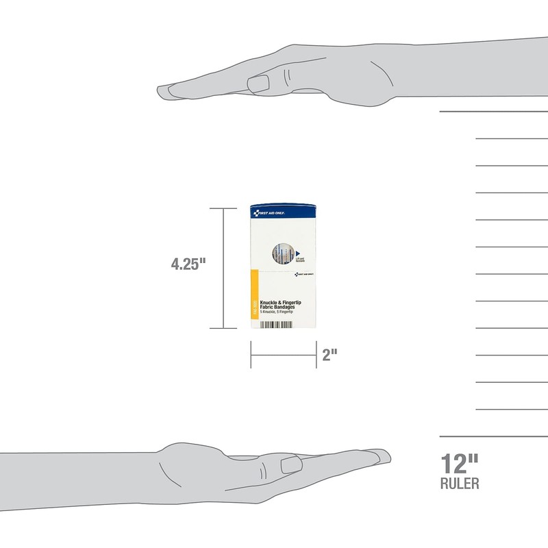 First Aid Only Knuckle & Fingertip Fabric Bandages, 10 Count