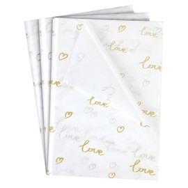 Bzumoot Gift Wrap Tissue Paper Tissue Paper for Gift Bags 50 Sheets Love Heart 20 * 28 Inches for Valentine's Day Birthday Mother's Day Father's Day Birthday Wedding Baby Shower (50PCS Love Heart)