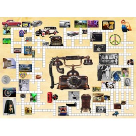 SUNSOUT INC Crossword Jigsaw Combo: Remember When 1000 pc Jigsaw Puzzle