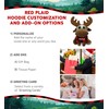 DolliBu Sparkle Eyes Moose Stuffed Animal with Plaid Red Hoodie