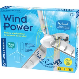 Thames & Kosmos Wind Power V5 STEM Kit | Build a Realistic Wind Turbine to Generate Electricity | Ages 8+ | Renewable Energy Science for Kids & Adults | Hands-On Learning for Home or Classroom