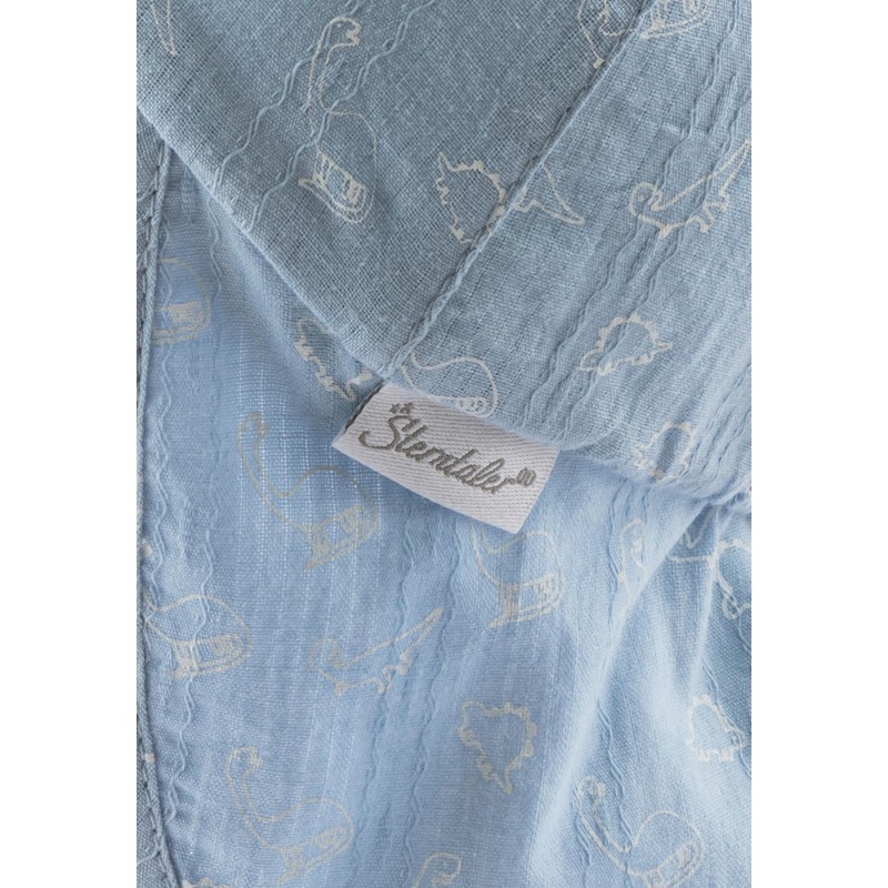 Sterntaler Boys' Peaked Cap Neck Dinosaur Sun Hat, Sky, 51