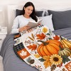 Fall Throw Blanket Soft Cozy Warm Plush Fluffy Fuzzy Fleece