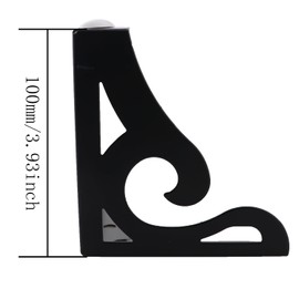 MDXing 2PCS 10cm Black Hollow Punched Furniture Legs Metal Sofa Feet Modern Dresser Feet Cupboard Cupboard Table Bookcase Wardrobe Shelf Replacement Feet Hardware Coffee Table Leg