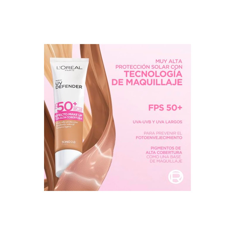 L'Oréal Paris UV Defender Efecto Make Up FPS 50+ 2.0