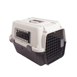FOURPAW Plastic Dog/Cat Crate Portable Travelling Pet Kennel Without Wheel for Dogs/Cats, Small, Tan