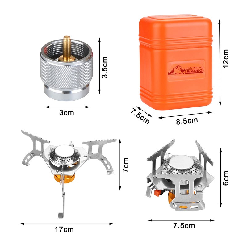 WADEO Camping Stove, Outdoor Portable Burner Cooking Stove Foldable Windproof