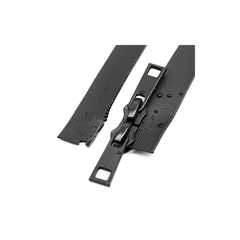 YaHoGa 32 Inch #5 Two Way Separating Waterproof Zippers Black
