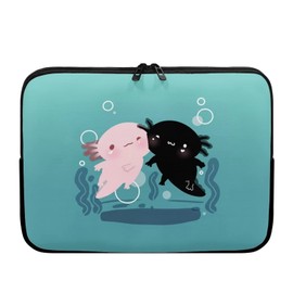 Showudesigns Axolotl Lap Top Case for Women Girls Slightly Laptop Accessories Wear-Resistant Computer Sleeve 17 inch Laptop Machine Washable Carrying Case Blue