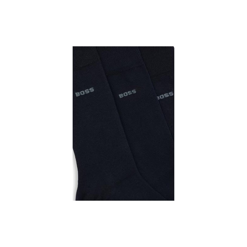 BOSS Mens 3P RS Uni CC Three-pack of cotton-blend socks