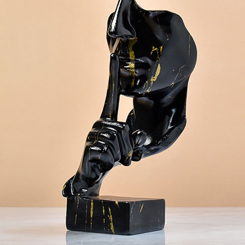 Thinker Statue Vivid Shape Compact Synthetic Resin Attractive Decorative Silence