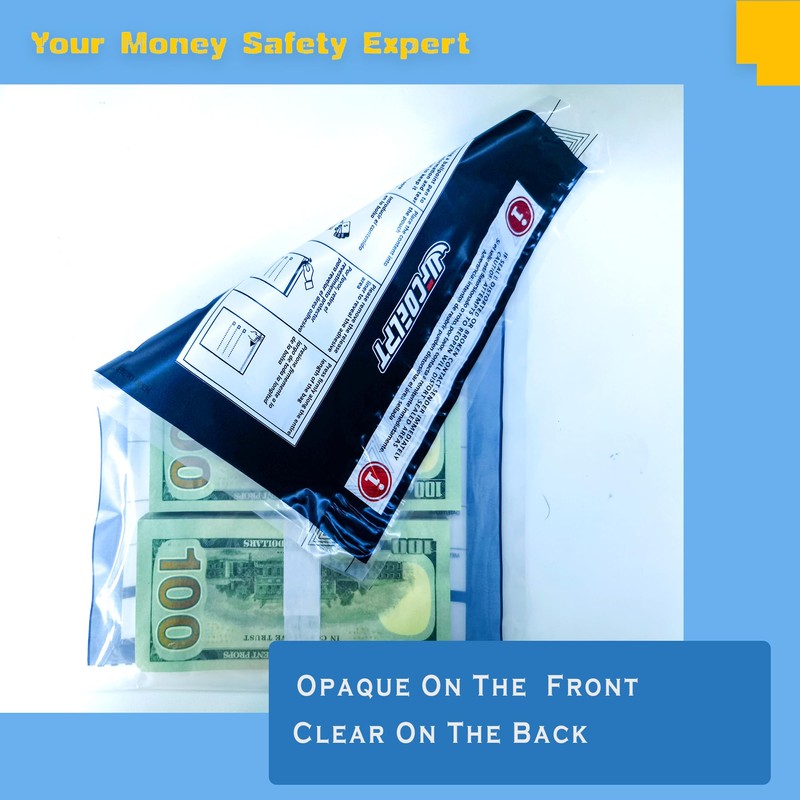 9×12 Bank Deposit Currency Bags 100 Count, Plastic Money Bags,