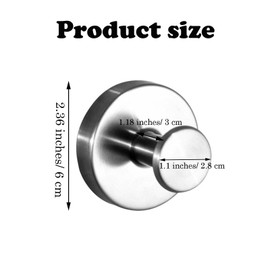 AHSMY Suction Cup Shower Hooks, 2 Pcs Stainless Steel Towel Hooks, Waterproof Heavy Duty Suction Hooks for Bathroom Kitchen Wall Smooth Surface, Silver