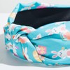 2Pcs Easter Hairband, Blue & Pink Fabric Hairband Rabbit Egg