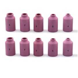 WeldingCity 10-pk Assorted Gas Lens Ceramic Cup 54N14-54N15-54N16-54N17-54N18 (#4-#5-#6-#7-#8) for TIG Welding Torch 17, 18 and 26