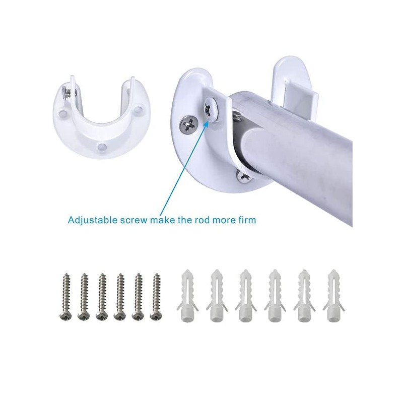 Sayayo Wardrobe Bracket Heavy Duty Stainless Steel Shower Rod Holder